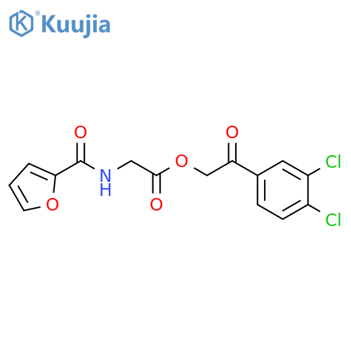 2-(3,4-dichlorophenyl)-2-oxoethyl (2-furoylamino)acetate structure