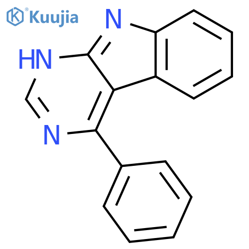 1H-PYRIMIDO[4,5-B]INDOLE, 4-PHENYL- structure