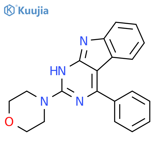 1H-PYRIMIDO[4,5-B]INDOLE, 2-(4-MORPHOLINYL)-4-PHENYL- structure