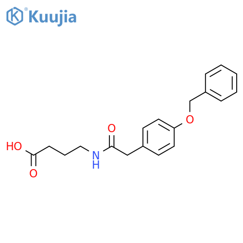 Butanoic acid, 4-[[[4-(phenylmethoxy)phenyl]acetyl]amino]- structure