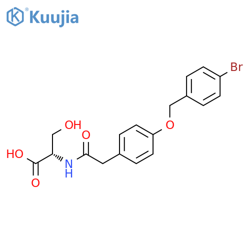 L-Serine, N-[[4-[(4-bromophenyl)methoxy]phenyl]acetyl]- structure