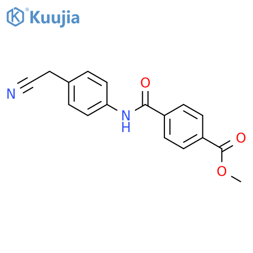 methyl 4-({[4-(cyanomethyl)phenyl]amino}carbonyl)benzoate structure