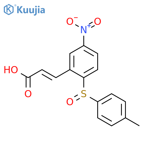 2-Propenoic acid, 3-[2-[(4-methylphenyl)sulfinyl]-5-nitrophenyl]- structure