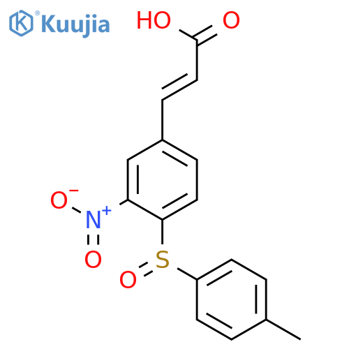 2-Propenoic acid, 3-[4-[(4-methylphenyl)sulfinyl]-3-nitrophenyl]- structure