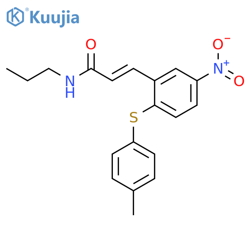 2-Propenamide, 3-[2-[(4-methylphenyl)thio]-5-nitrophenyl]-N-propyl- structure