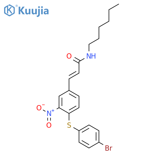 2-Propenamide, 3-[4-[(4-bromophenyl)thio]-3-nitrophenyl]-N-hexyl- structure