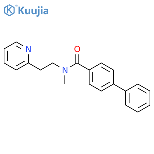 N-methyl-N-(2-pyridin-2-ylethyl)-1,1'-biphenyl-4-carboxamide structure
