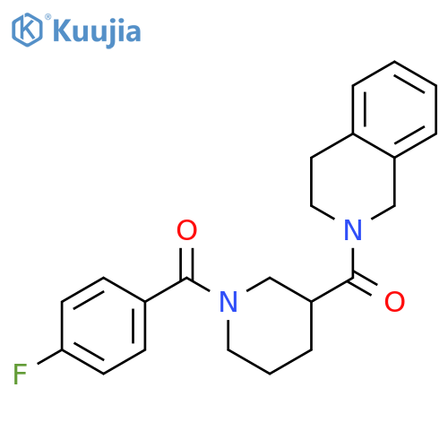 <br>(3,4-dihydroisoquinolin-2(1H)-yl)(1-(4-fluorobenzoyl)piperidin-3-yl)methano ne structure