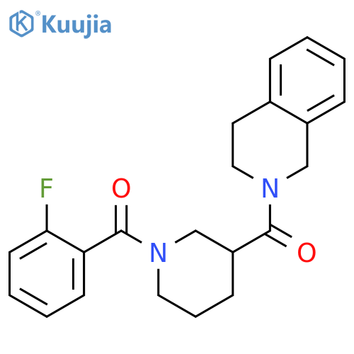<br>(3,4-dihydroisoquinolin-2(1H)-yl)(1-(2-fluorobenzoyl)piperidin-3-yl)methano ne structure