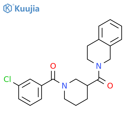 <br>2-{[1-(3-chlorobenzoyl)-3-piperidinyl]carbonyl}-1,2,3,4-tetrahydroisoquinol ine structure