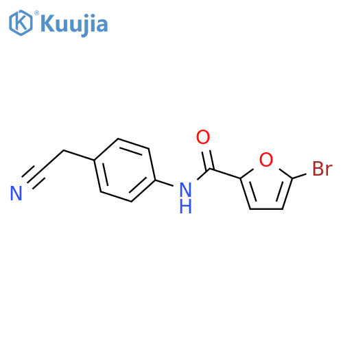 5-bromo-N-[4-(cyanomethyl)phenyl]-2-furamide structure
