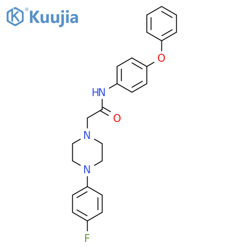 2-[4-(4-Fluorophenyl)piperazin-1-yl]-N-(4-phenoxyphenyl)acetamide structure