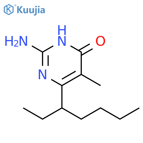4(1H)-Pyrimidinone, 2-amino-6-(1-ethylpentyl)-5-methyl- structure