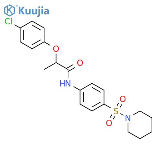 Propanamide, 2-(4-chlorophenoxy)-N-[4-(1-piperidinylsulfonyl)phenyl]- structure