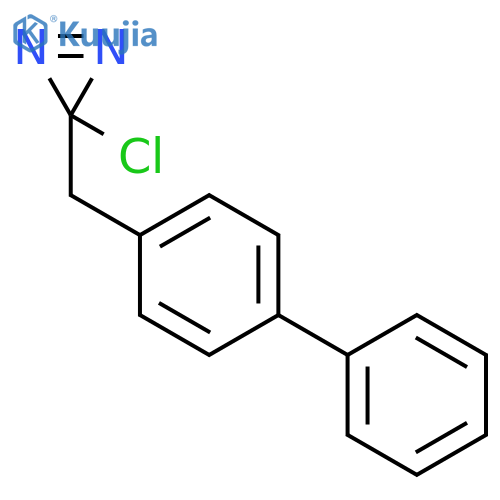 3H-DIAZIRINE, 3-([1,1'-BIPHENYL]-4-YLMETHYL)-3-CHLORO- structure