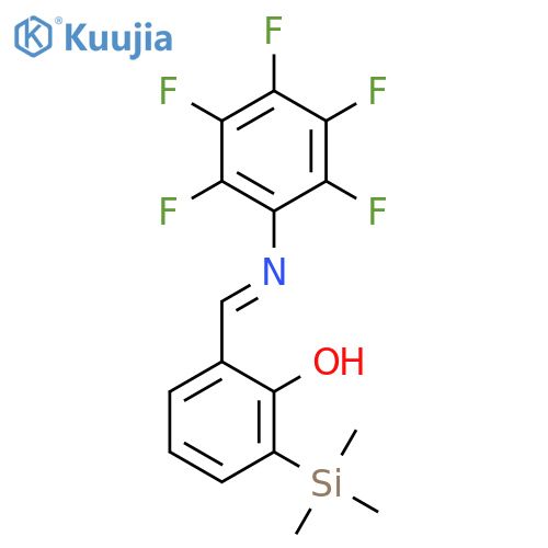 Phenol, 2-[[(pentafluorophenyl)imino]methyl]-6-(trimethylsilyl)- structure