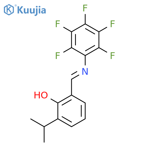PHENOL, 2-(1-METHYLETHYL)-6-[[(PENTAFLUOROPHENYL)IMINO]METHYL]- structure