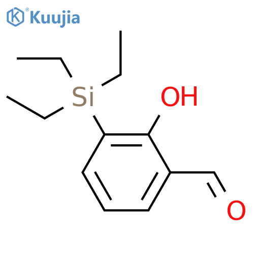 Benzaldehyde, 2-hydroxy-3-(triethylsilyl)- structure