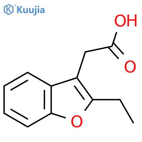 2-(2-Ethyl-1-benzofuran-3-yl)acetic acid structure