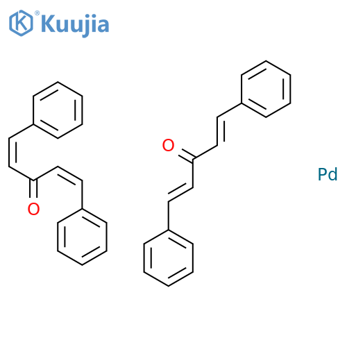 Tris(dibenzylideneacetone)dipalladium(0) structure