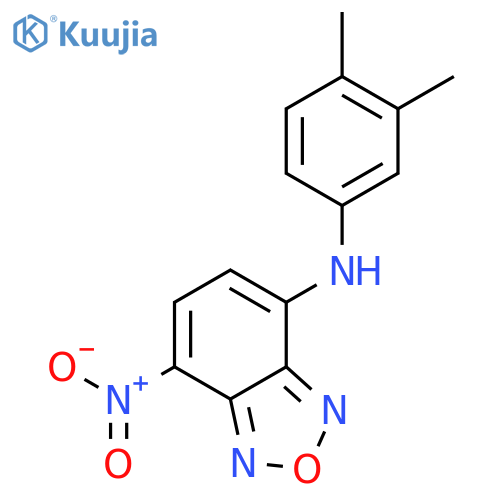 N-(3,4-dimethylphenyl)-7-nitro-2,1,3-benzoxadiazol-4-amine structure