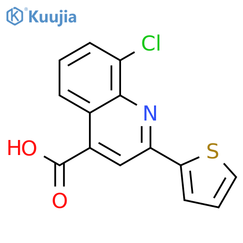 8-Chloro-2-(thiophen-2-yl)quinoline-4-carboxylic acid structure
