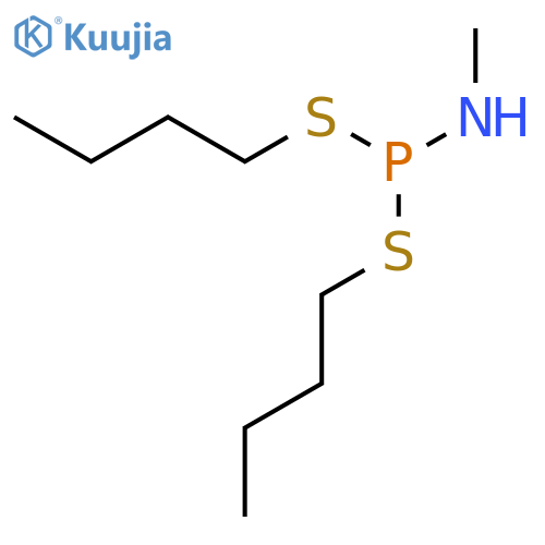 Phosphoramidodithious acid, methyl-, dibutyl ester structure