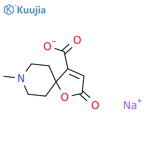 sodium 8-methyl-2-oxo-1-oxa-8-azaspiro[4.5]dec-3-ene-4-carboxylate structure