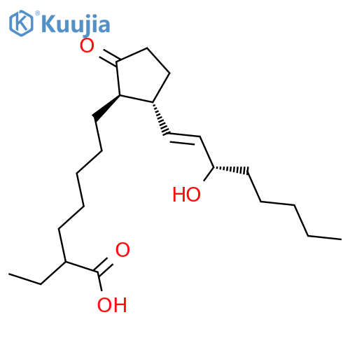 Prost-13-en-1-oic acid, 2-ethyl-15-hydroxy-9-oxo-, (13E,15S)- structure