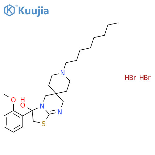 3'-(2-methoxyphenyl)-1-octyl-2',3'-dihydro-7'H-spiro[piperidine-4,6'-[1,3]thiazolo[3,2-a]pyrimidin]-3'-ol dihydrobromide structure