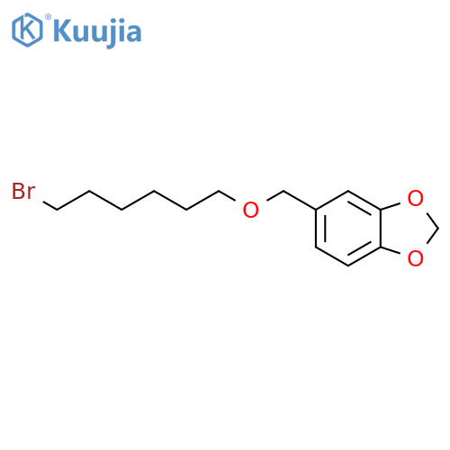 1,3-BENZODIOXOLE, 5-[[(6-BROMOHEXYL)OXY]METHYL]- structure