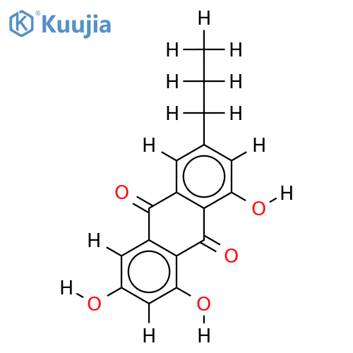 1,3,8-Trihydroxy-6-propyl-anthrachinon structure