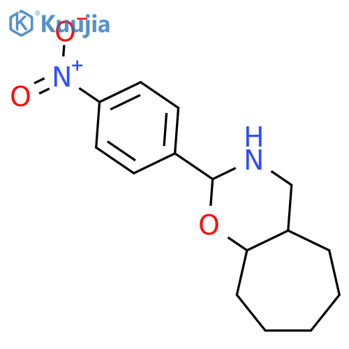 Cyclohept[e]-1,3-oxazine, decahydro-2-(4-nitrophenyl)- structure