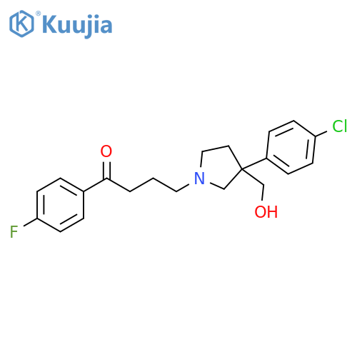 1-Butanone,4-[3-(4-chlorophenyl)-3-(hydroxymethyl)-1-pyrrolidinyl]-1-(4-fluorophenyl)- structure