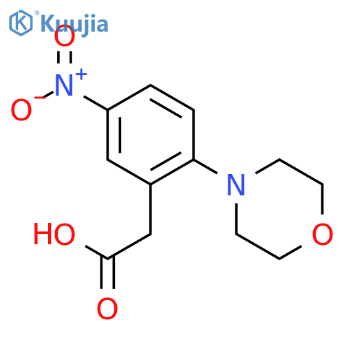 (2-Morpholin-4-yl-5-nitro-phenyl)-acetic acid structure