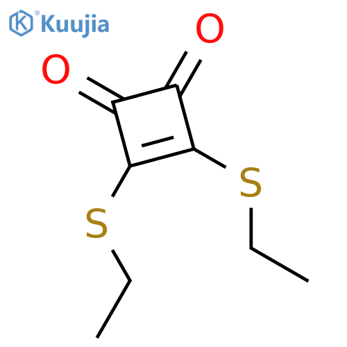 3-Cyclobutene-1,2-dione, 3,4-bis(ethylthio)- structure