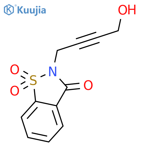 1,2-BENZISOTHIAZOL-3(2H)-ONE, 2-(4-HYDROXY-2-BUTYNYL)-, 1,1-DIOXIDE structure