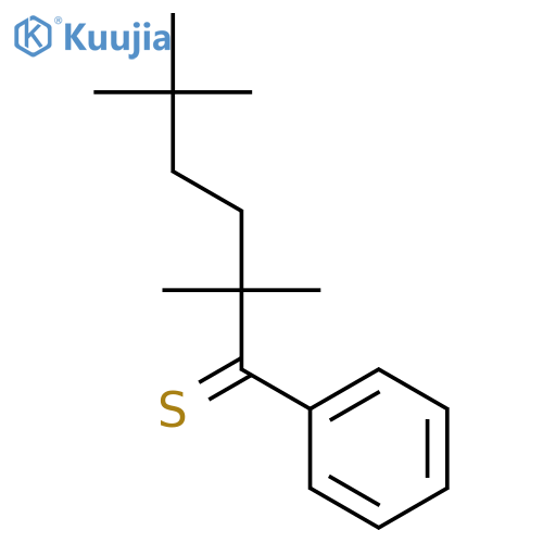 1-Hexanethione, 2,2,5,5-tetramethyl-1-phenyl- structure