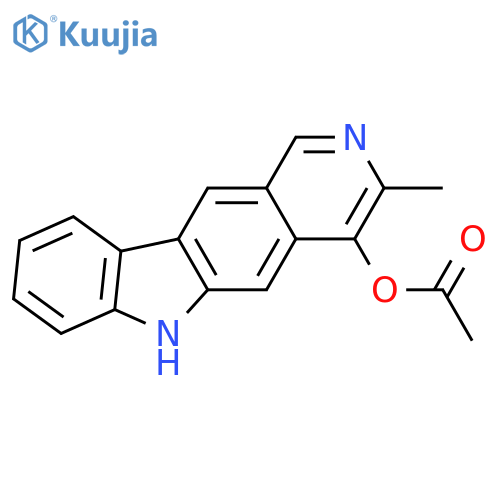 6H-Pyrido[4,3-b]carbazol-4-ol, 3-methyl-, acetate (ester) structure