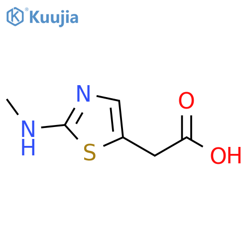 2-2-(methylamino)-1,3-thiazol-5-ylacetic acid structure
