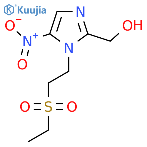 Ethyl 2-(2-hydroxymethyl-5-nitro-1-imidazolyl)ethyl sulfone structure