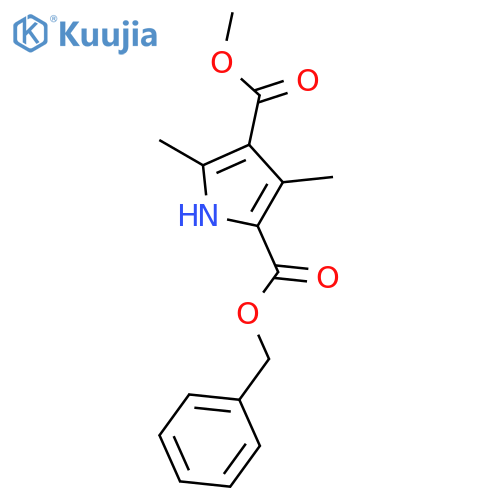 1H-Pyrrole-2,4-dicarboxylicacid,3,5-dimethyl-,4-methyl1-(phenylmethyl)ester(9CI) structure