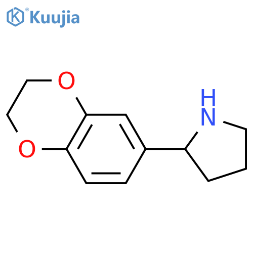 2-(2,3-dihydro-1,4-benzodioxin-6-yl)pyrrolidine structure
