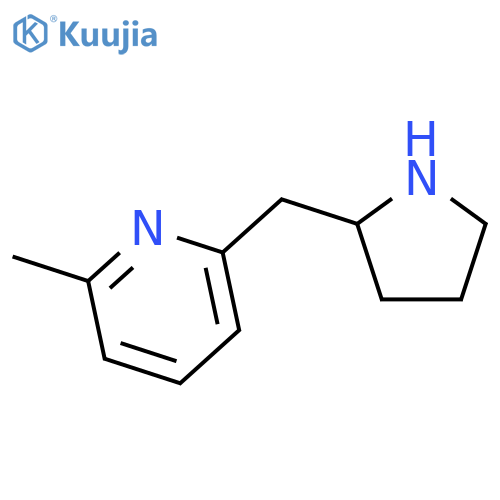 2-methyl-6-(2-pyrrolidinylmethyl)pyridine structure