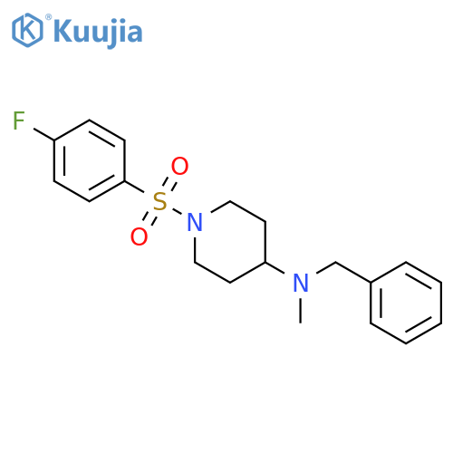 N-benzyl-1-[(4-fluorophenyl)sulfonyl]-N-methyl-4-piperidinamine structure