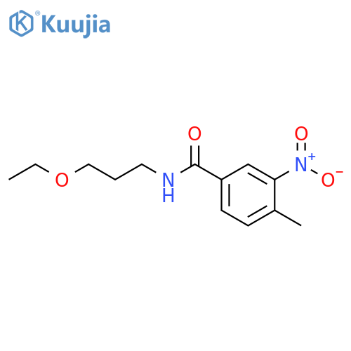 N-(3-ethoxypropyl)-4-methyl-3-nitrobenzamide structure