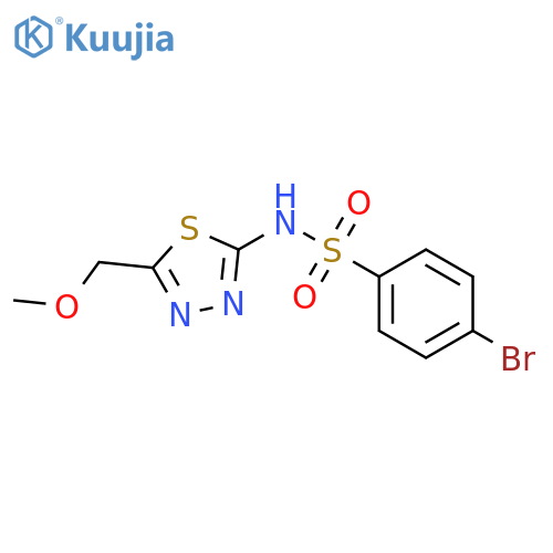 4-bromo-N-[5-(methoxymethyl)-1,3,4-thiadiazol-2-yl]benzenesulfonamide structure