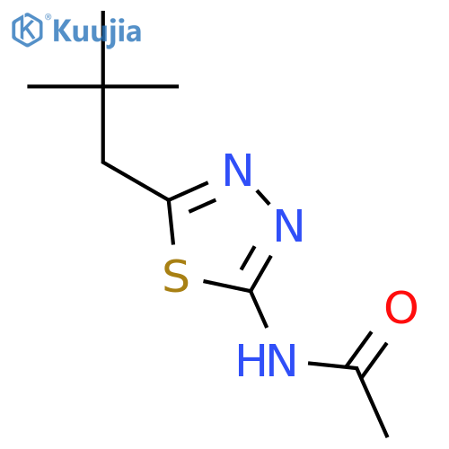 N-(5-neopentyl-1,3,4-thiadiazol-2-yl)acetamide structure