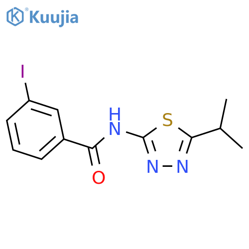 3-iodo-N-(5-isopropyl-1,3,4-thiadiazol-2-yl)benzamide structure