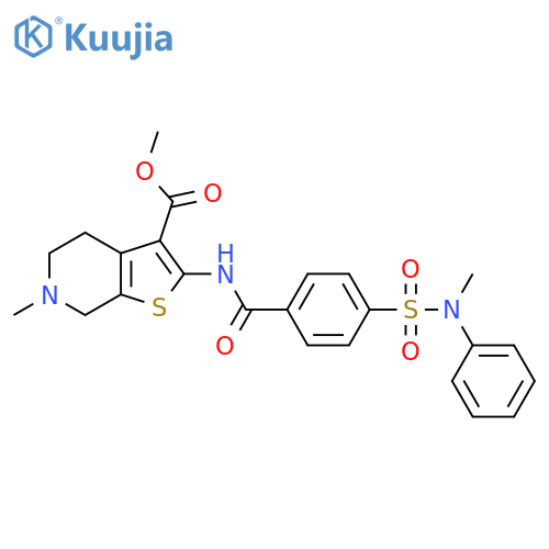methyl 6-methyl-2-{4-methyl(phenyl)sulfamoylbenzamido}-4H,5H,6H,7H-thieno2,3-cpyridine-3-carboxylate structure